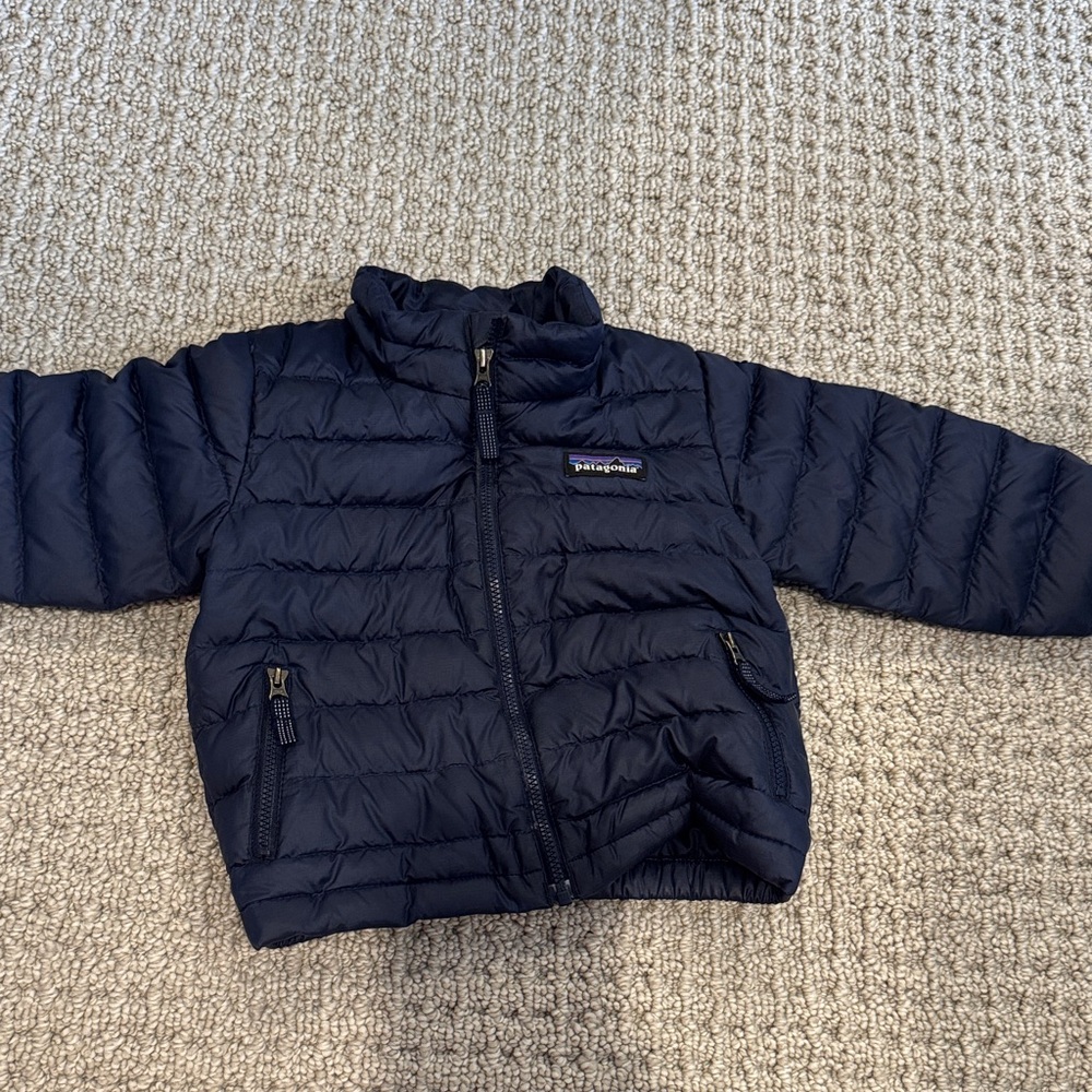 Patagonia Navy Quilted Down Jacket